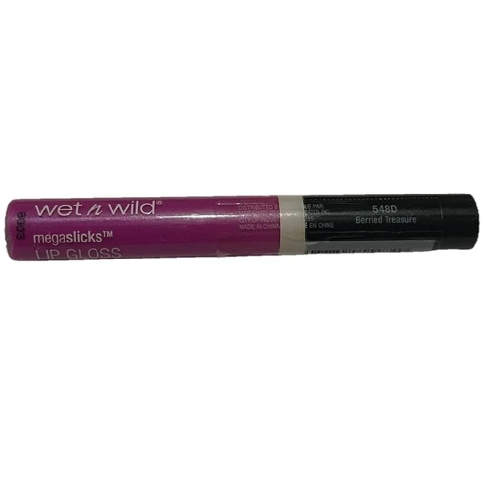 Wet n Wild MegaSlicks Lip Gloss Berried Treasure Berry Pink 548D New Sealed